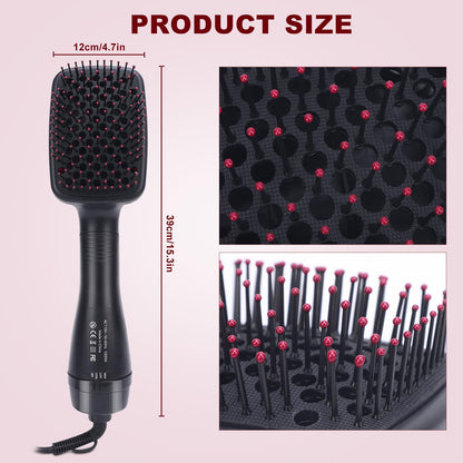 2-in-1 Comfort Comb Hair Dryer & Styler – Fast Drying Hot Air Brush for Straightening, Smoothing & Everyday Styling