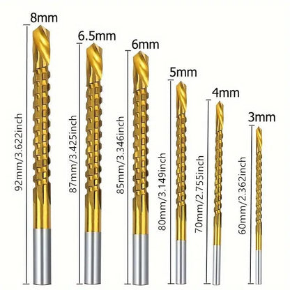 🔥HOT SALE 48% Off✨🛠️ 6-Piece Serrated Side-Cutting Drill Bit Set