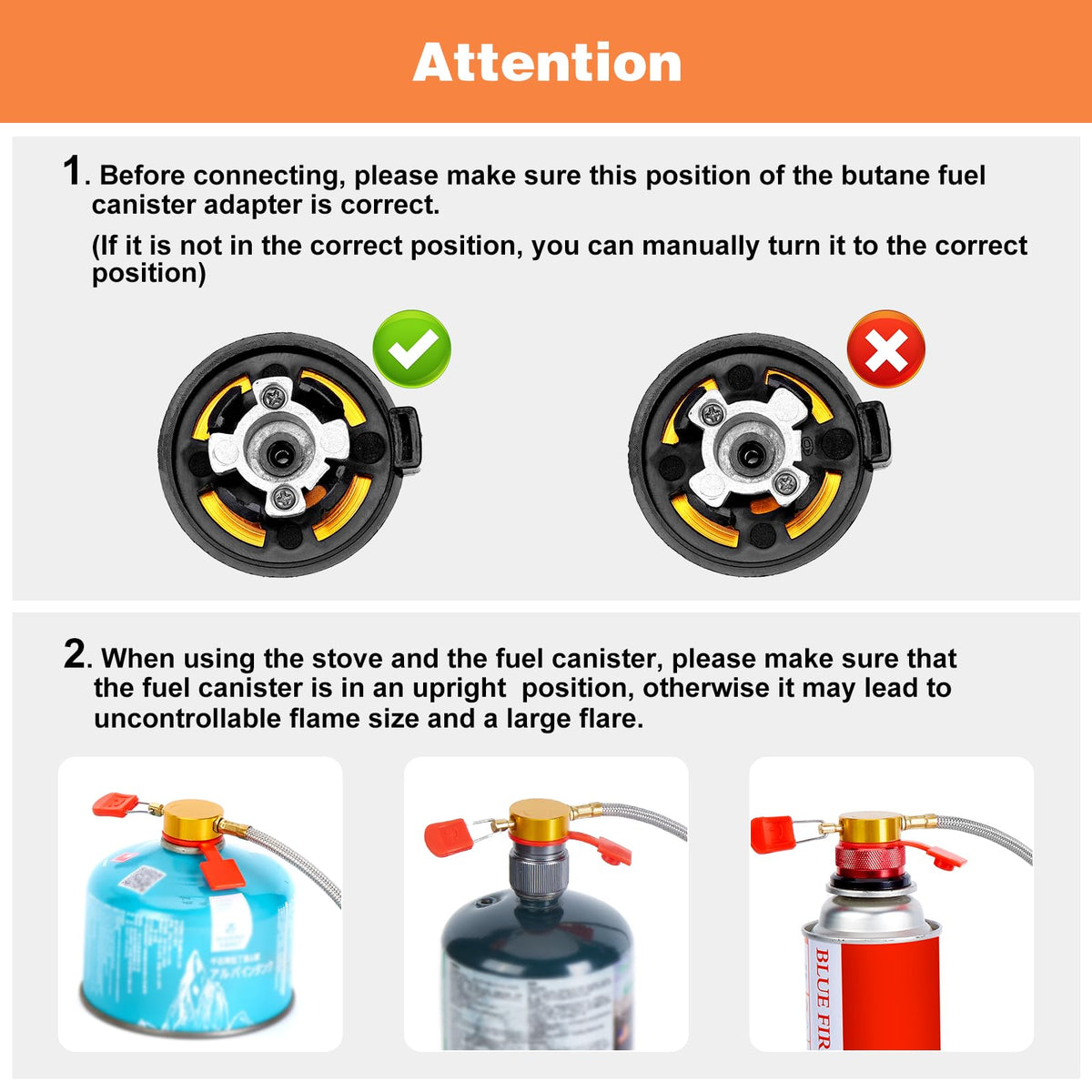 🔥Hot Sale🌟Windproof Camping Stove, Camping Gas Stove with Piezo Ignition