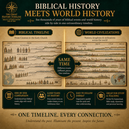 📜 SPECIAL OFFER | Synchronological History Chart – 6,100 Years of Biblical & World Events in One Fold-Out Timeline