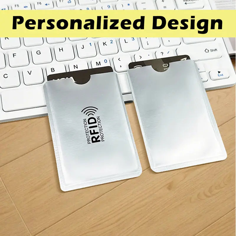 8 Counts RFID Blocking Sleeves Set – Credit Card & ID Protection Sleeves (Slim Anti-Theft Design)