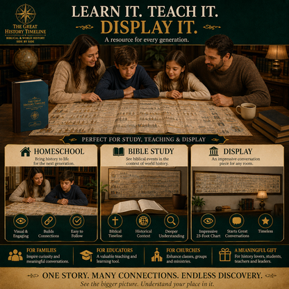 📜 SPECIAL OFFER | Synchronological History Chart – 6,100 Years of Biblical & World Events in One Fold-Out Timeline