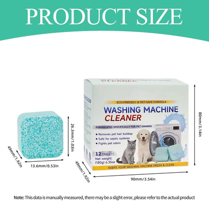 12-Pack Eco-Friendly Washing Machine Cleaner Tablets