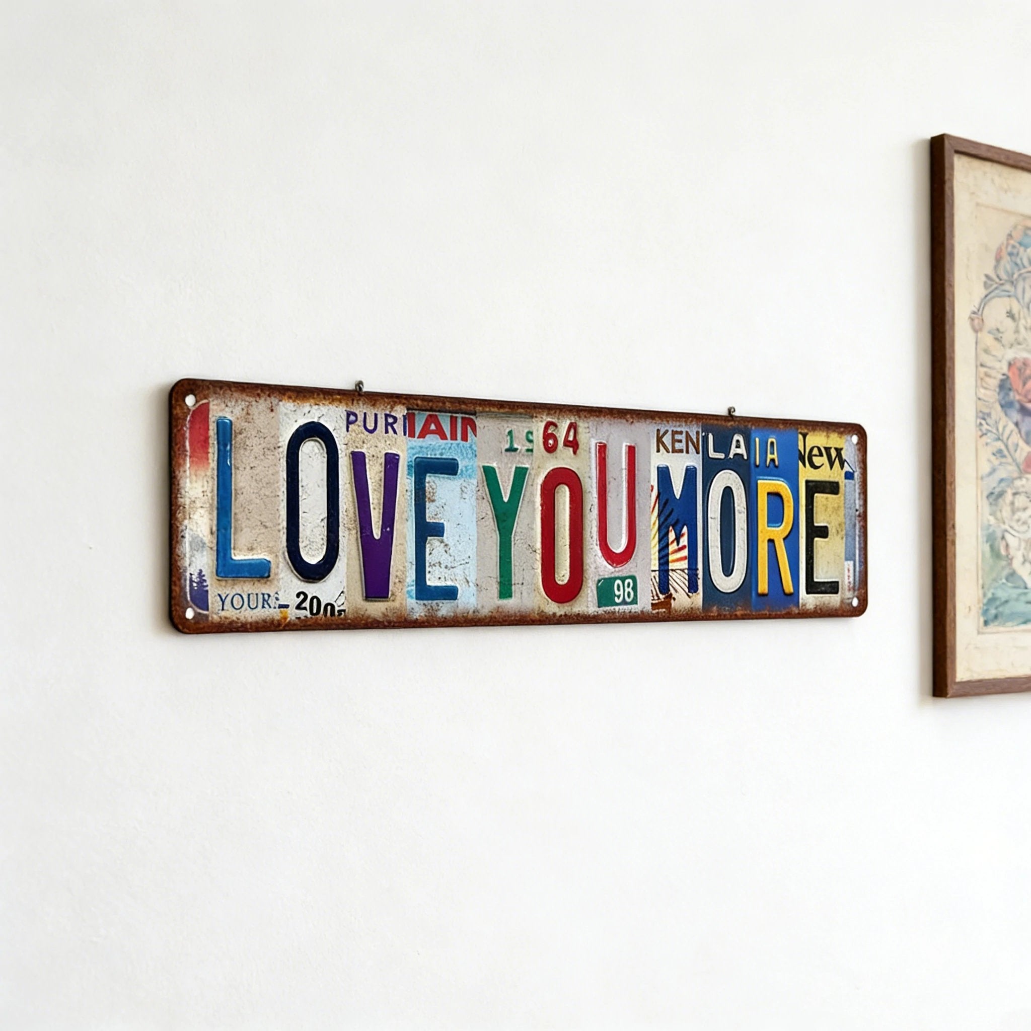 💕“Love You More” Vintage Street Sign – Romantic Metal Wall Decor | 16 × 4 in
