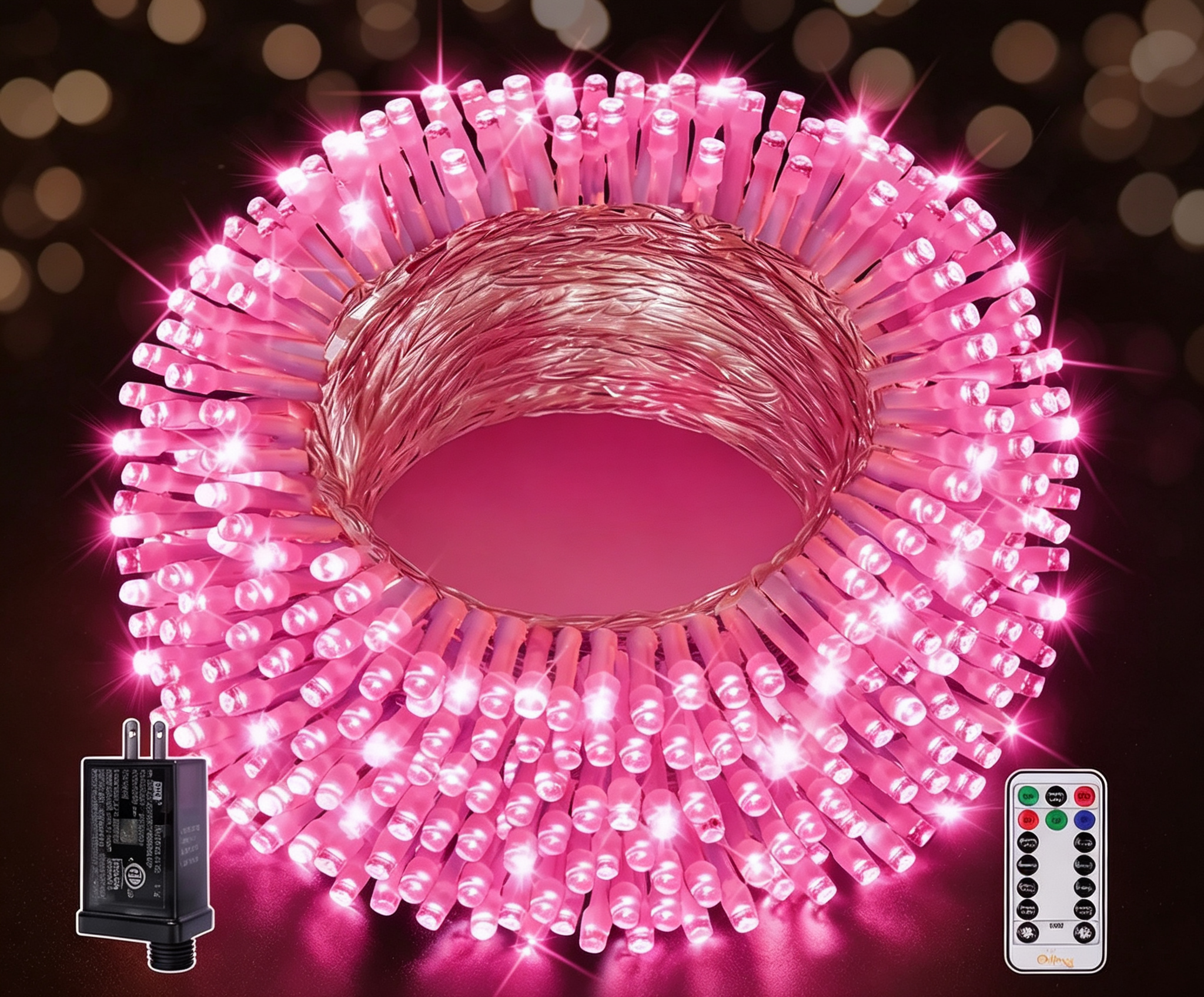 38FT Fairy Lights, 100 LED Plug in Outdoor String Lights-8 Modes