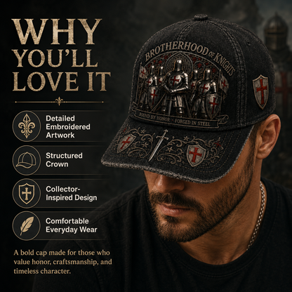 ⚡ Bound By Honor Forged In Steel – Knights Templar Cap