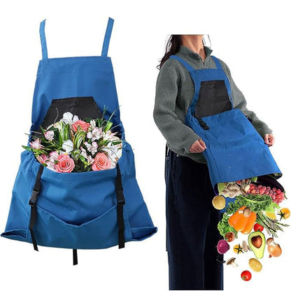 ✨Cross Back Gardening Apron With Deep Kangaroo Release Pockets