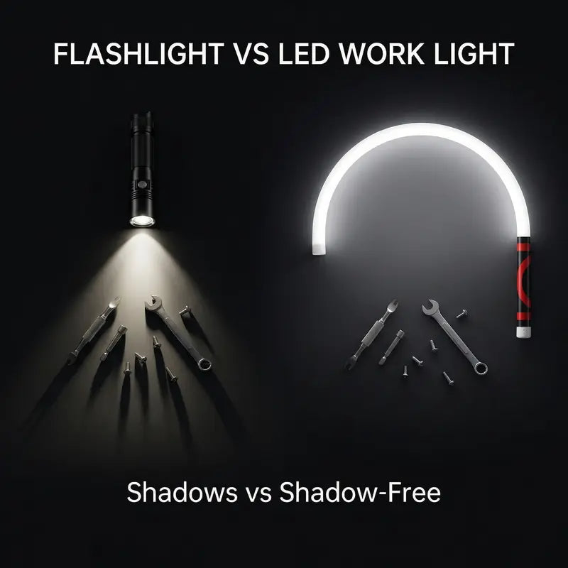 Bendable LED Flashlight Stick – 28" Flexible Rechargeable Work Light for Mechanics & Car Repair 🔦🚗
