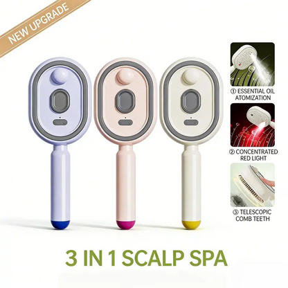 Cloudmades Electric Spray Air Cushion Massage Comb – Self-Cleaning Anti-Tangle Essential Oil Mist Hair Care Comb