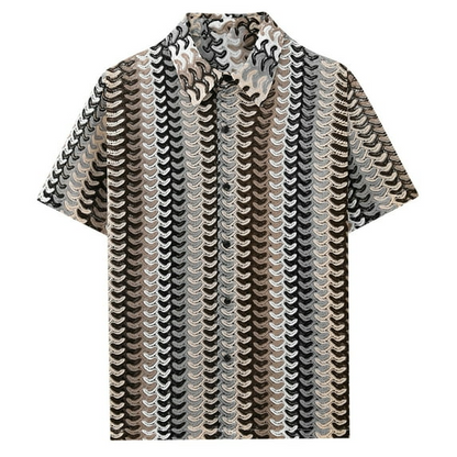 🔥Men's Color-Block Crochet Knit Shirt