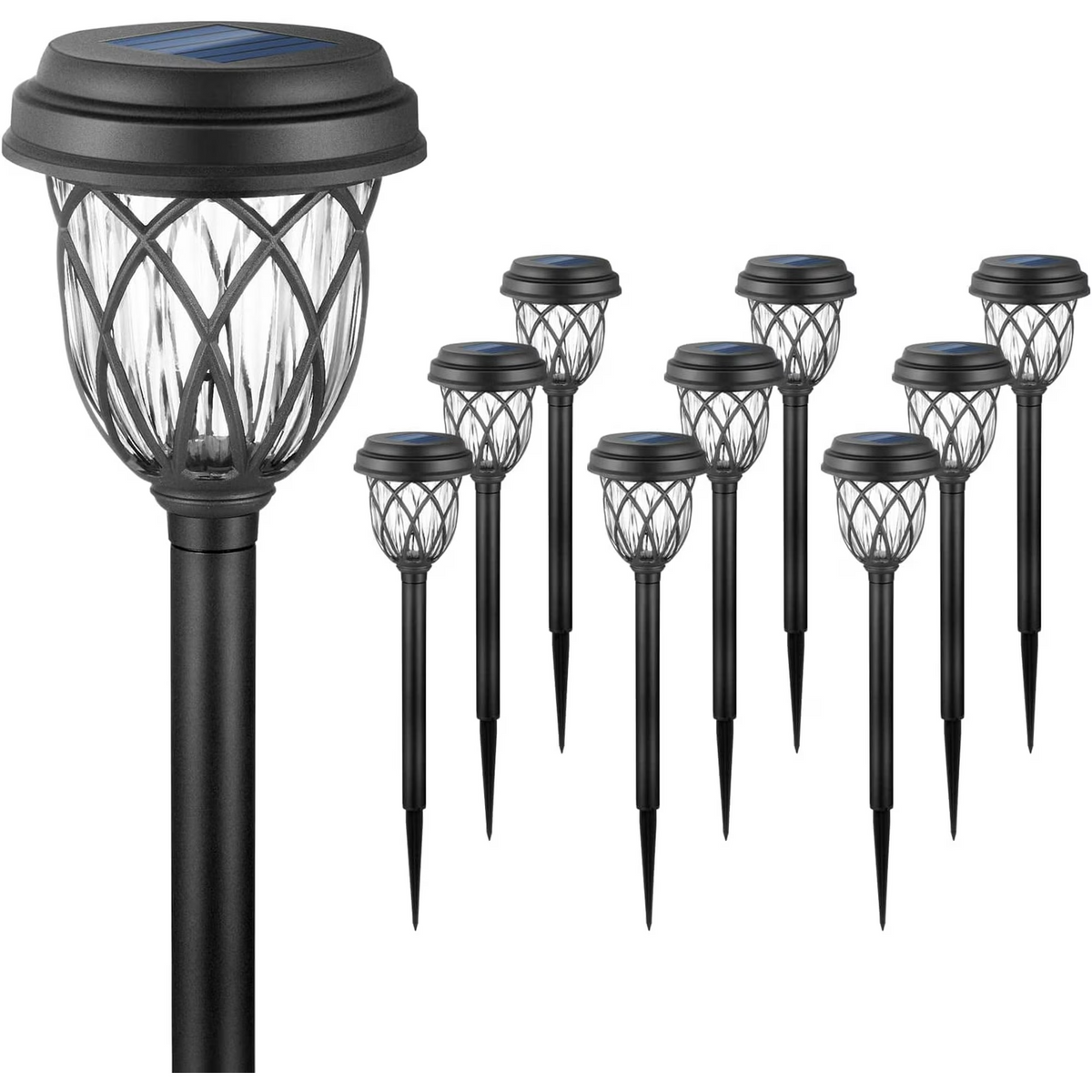 2 Pack Solar Pathway Lights for Outdoor Garden, Walkway & Driveway