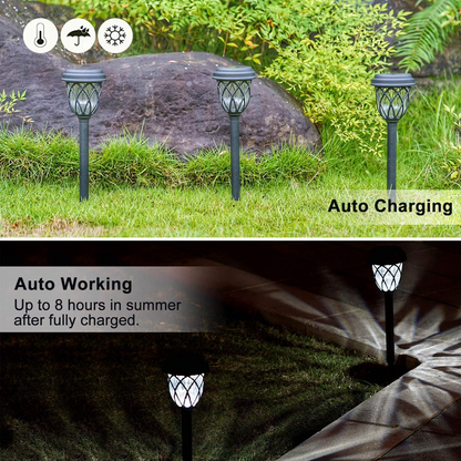 2 Pack Solar Pathway Lights for Outdoor Garden, Walkway & Driveway