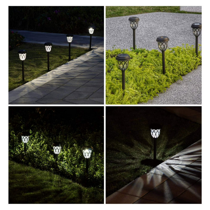 2 Pack Solar Pathway Lights for Outdoor Garden, Walkway & Driveway