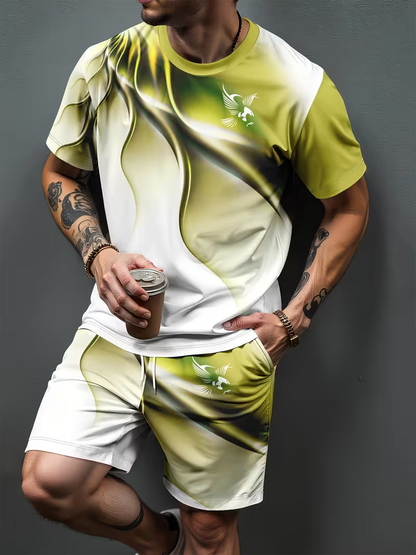 🔥Men's 3D Printed Casual 2-Piece Set