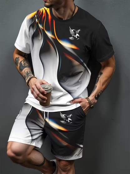 🔥Men's 3D Printed Casual 2-Piece Set
