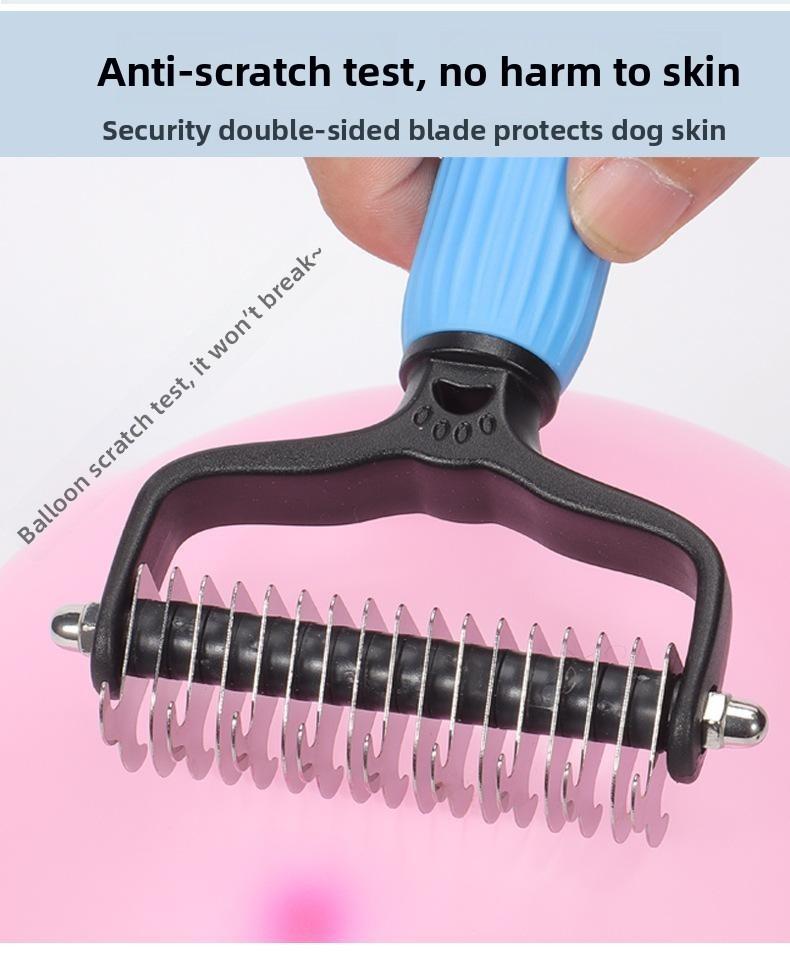 🐶 Pet Grooming Tool | Universal Double-Sided Stainless Steel Dog Detangling Comb for Shedding & Matted Hair Removal