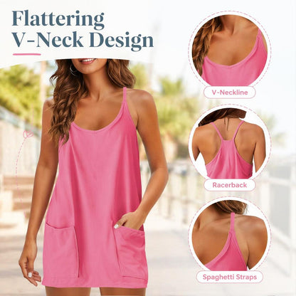 Sleeveless V-Neck Active Mini Dress