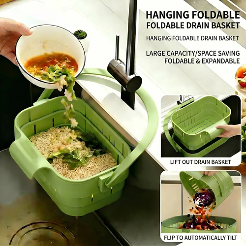 🧺Foldable Hanging Sink Drain Basket