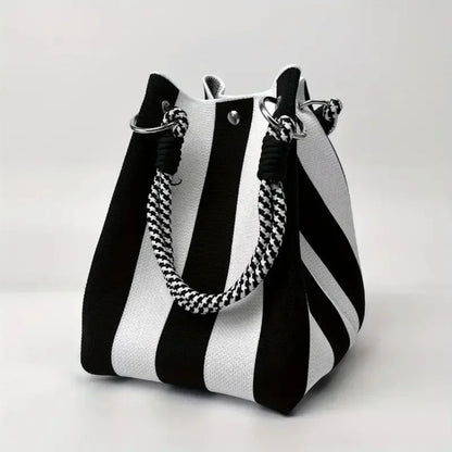 👜🏅Boho Woven Polyester Bucket Bag