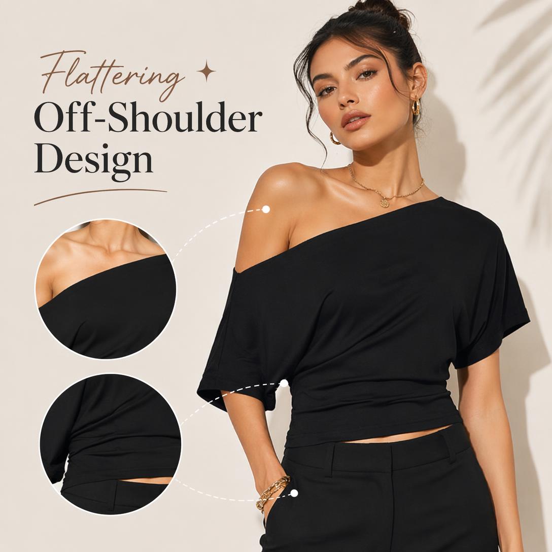 Women's Off-Shoulder Slim Fit Crop Top