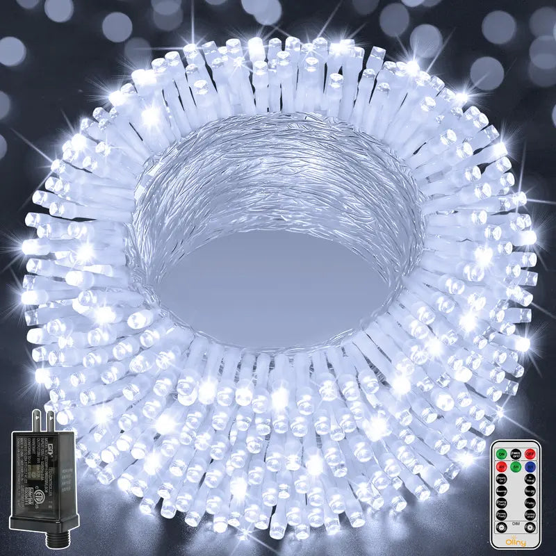 38FT Fairy Lights, 100 LED Plug in Outdoor String Lights-8 Modes