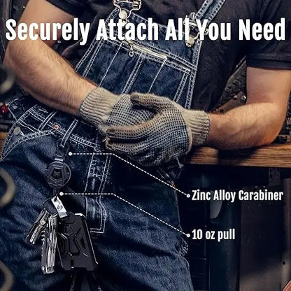 🔐 Heavy Duty Retractable Badge Holder & Tactical ID Clip Set