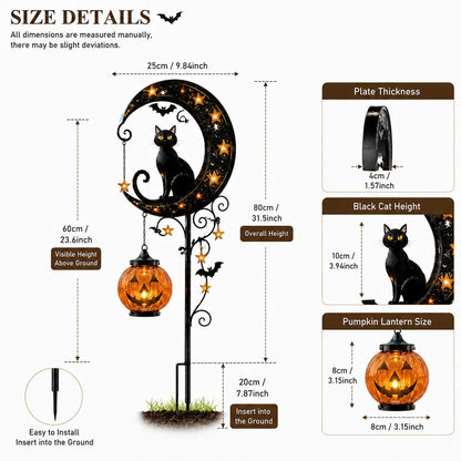 Halloween Early Bird Sale | 49% OFF Pumpkin Moon Garden Stake Light2