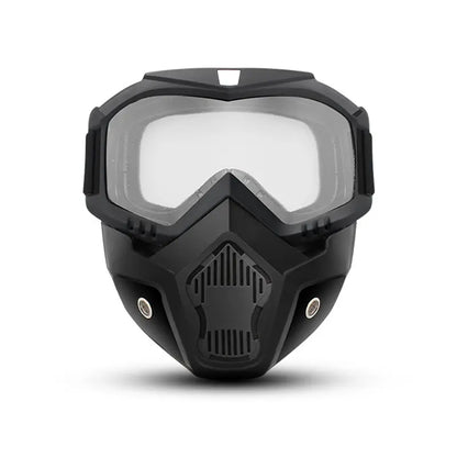 🥽 Full-Face Motorcycle & Outdoor Protective Goggles with Detachable Ski Mask – Anti-Fog HD Lens & Comfort Sponge Pad