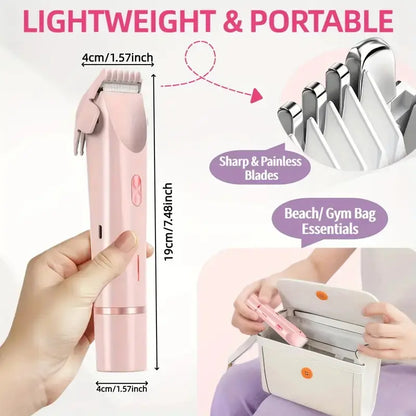 2-in-1 Electric Shaver & Trimmer for Women