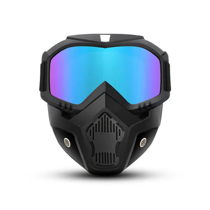 🥽 Full-Face Motorcycle & Outdoor Protective Goggles with Detachable Ski Mask – Anti-Fog HD Lens & Comfort Sponge Pad
