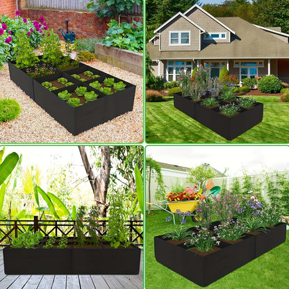 8-grid Fabric Raised Flower Beds