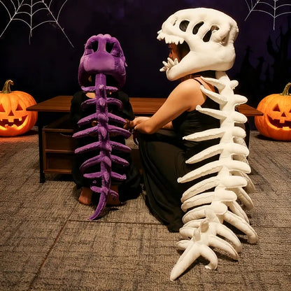 Dinosaur Skeleton Headgear Pillow, 4 Color Options Available, Unisex Cushion, Perfect for Party Cosplay and Sofa Lounging