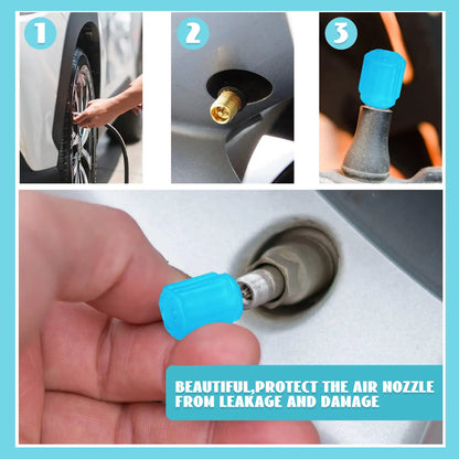 8 PCS Tire Valve Caps, Corrosion Resistant Leak-Proof Tire Pressure Caps, Universal for Car, Truck, SUV, Motorcycles, Bike