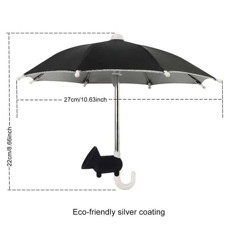 Protection Phone Umbrella – Universal Adjustable Sun Shade Phone Stand with Suction Cup Mount