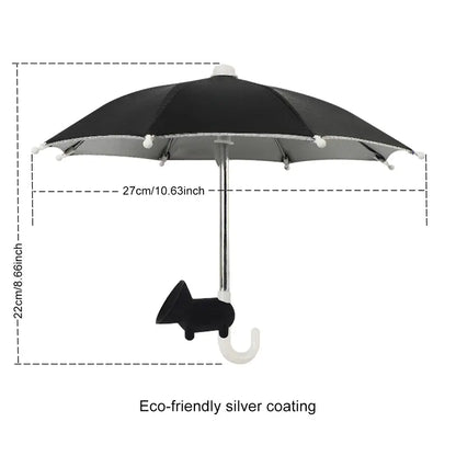 Protection Phone Umbrella – Universal Adjustable Sun Shade Phone Stand with Suction Cup Mount