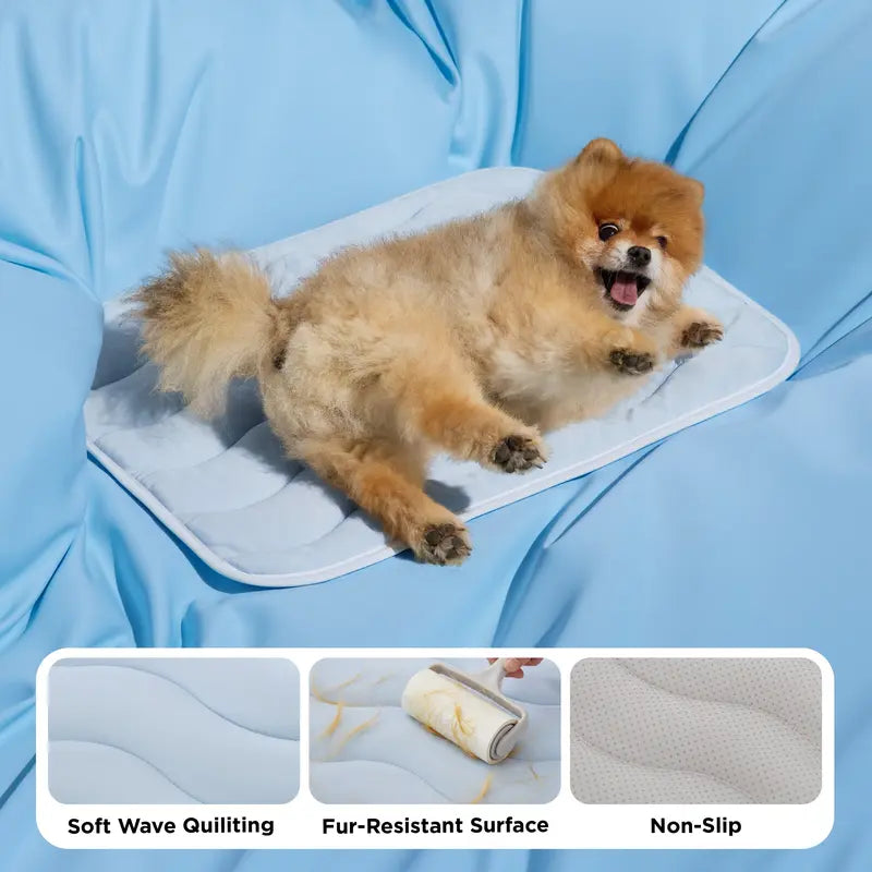Cooling Thin & Thick Dog Mat – Instant Cooling Washable Pet Pad for Summer Comfort
