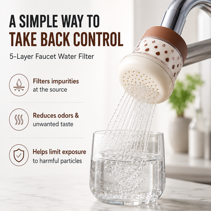 ✨ Cleaner Water. Better Living. 5-Layer Faucet Water Filter💧