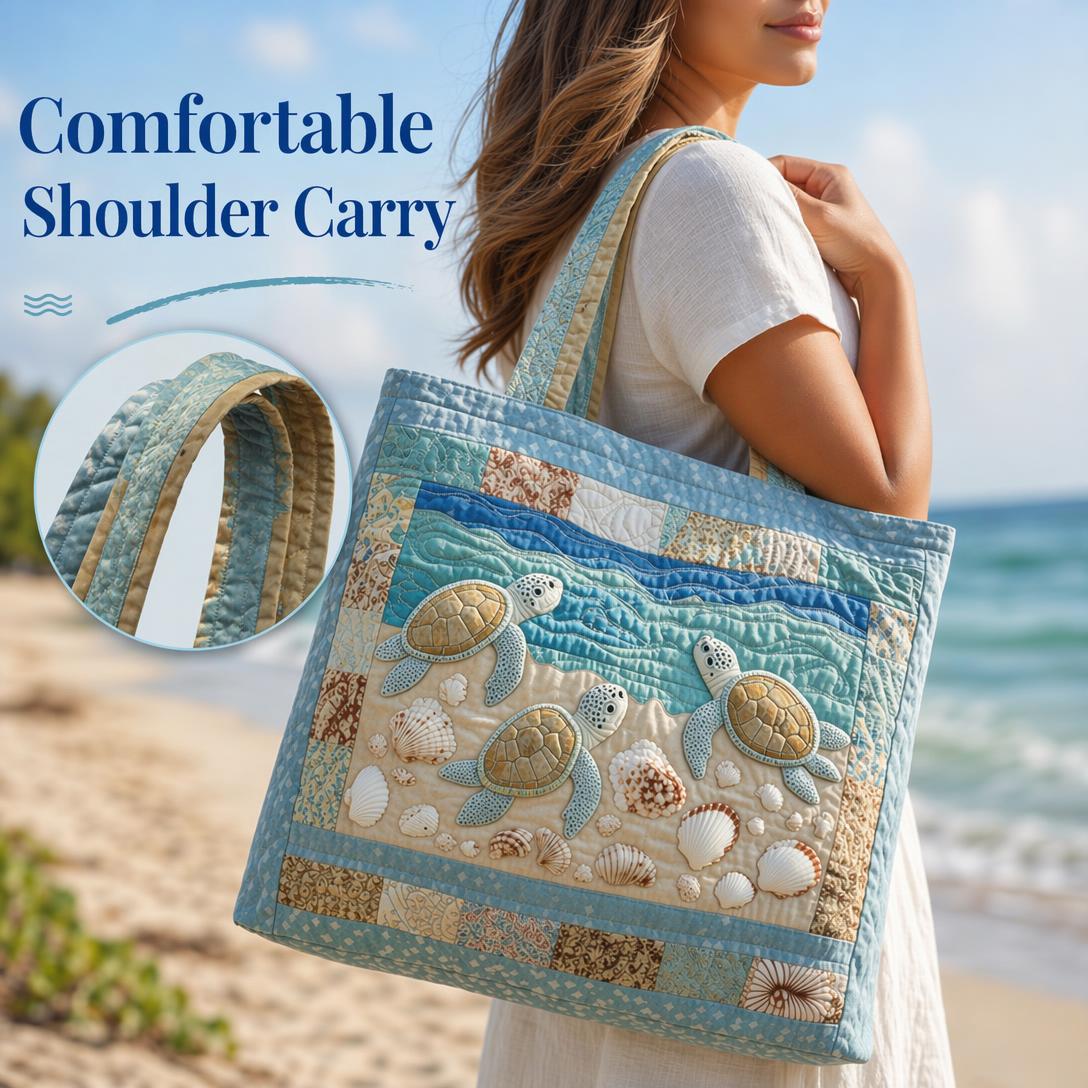 Turtle Haven Printed Oxford Tote Bag, 600D Canvas Shoulder Bag for Daily Use, Shopping, Travel & Work