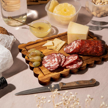 🎖️Handcrafted Acacia Square Shaped Cheese Charcuterie Set
