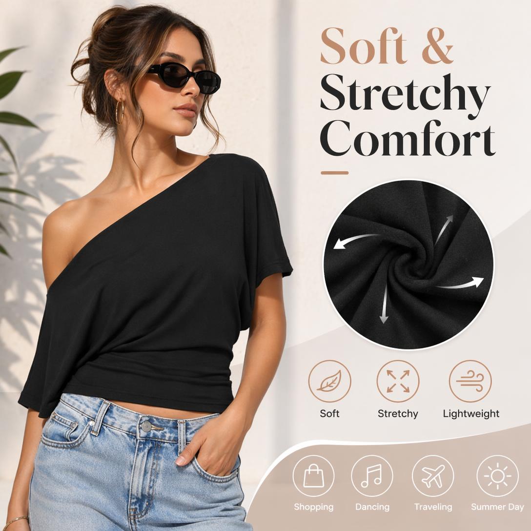 Women's Off-Shoulder Slim Fit Crop Top
