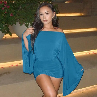 Women Spring Autumn Long Sleeve Party Club Evening Bodycon Mini Dress