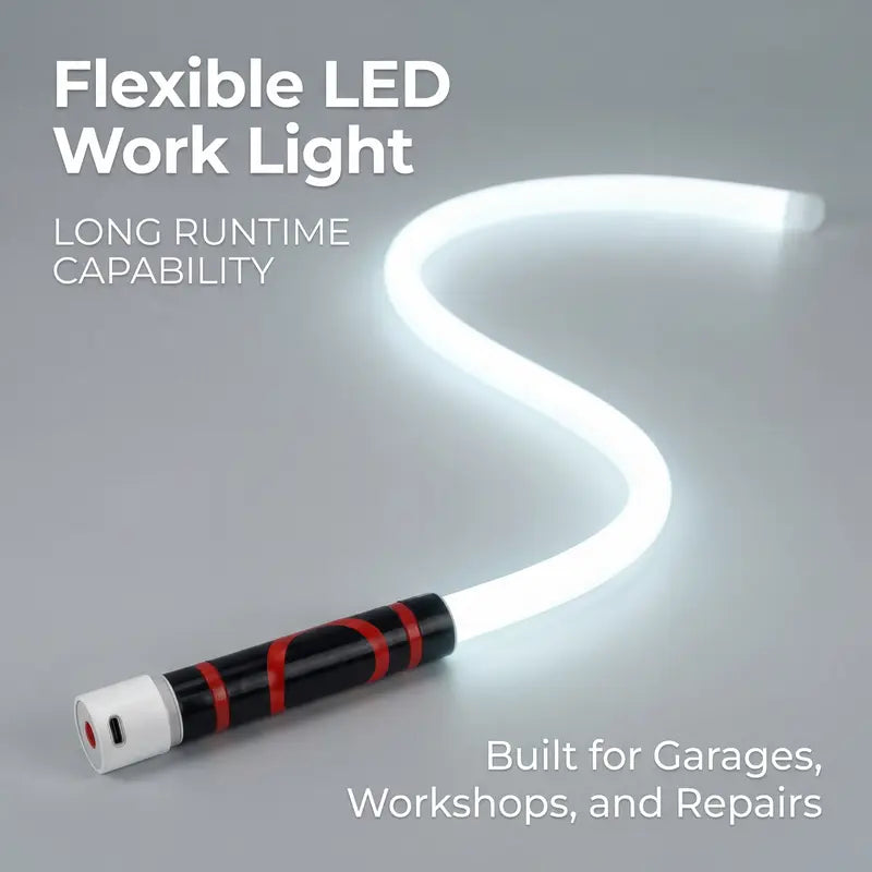 Bendable LED Flashlight Stick – 28" Flexible Rechargeable Work Light for Mechanics & Car Repair 🔦🚗