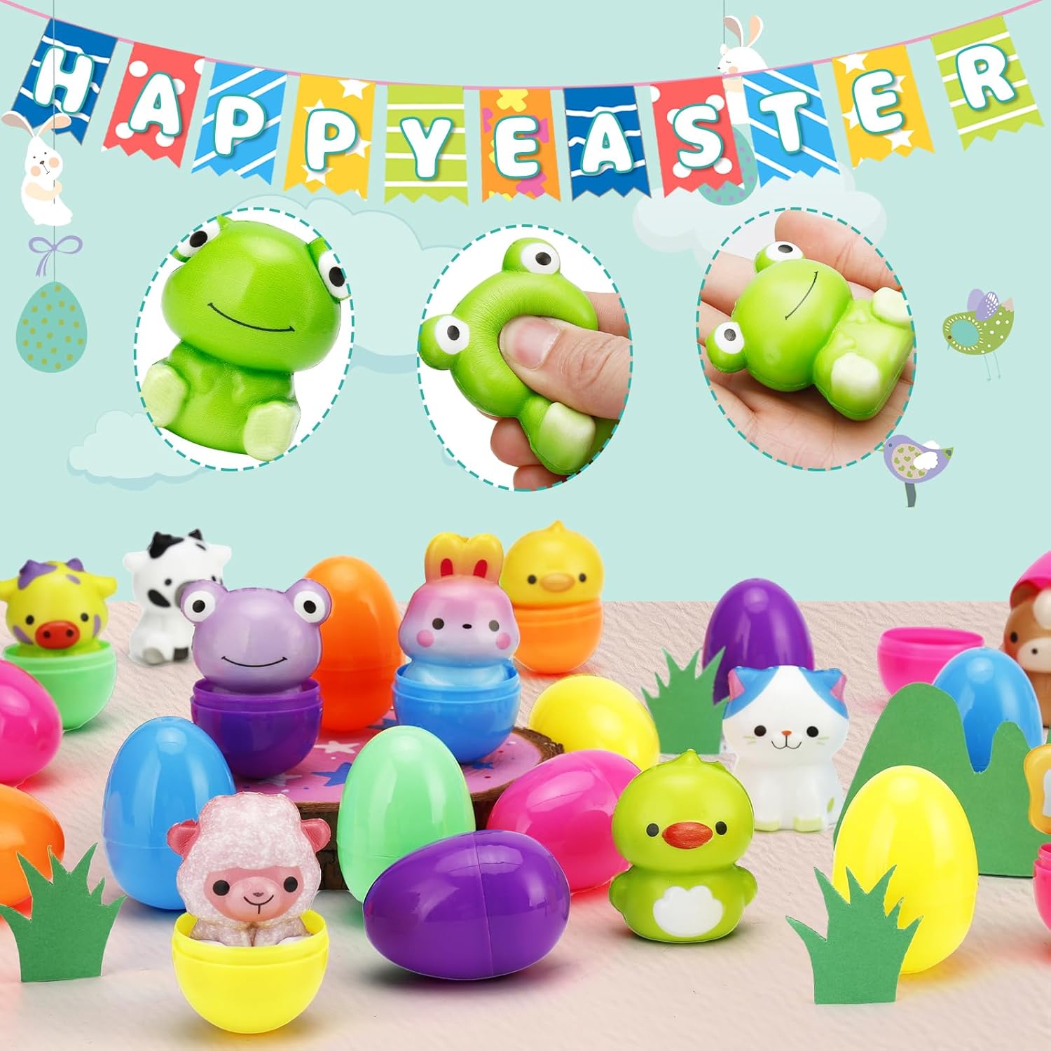 💥Hot-selling- Easter Eggs Prefilled Slow Rising Squishy Toys