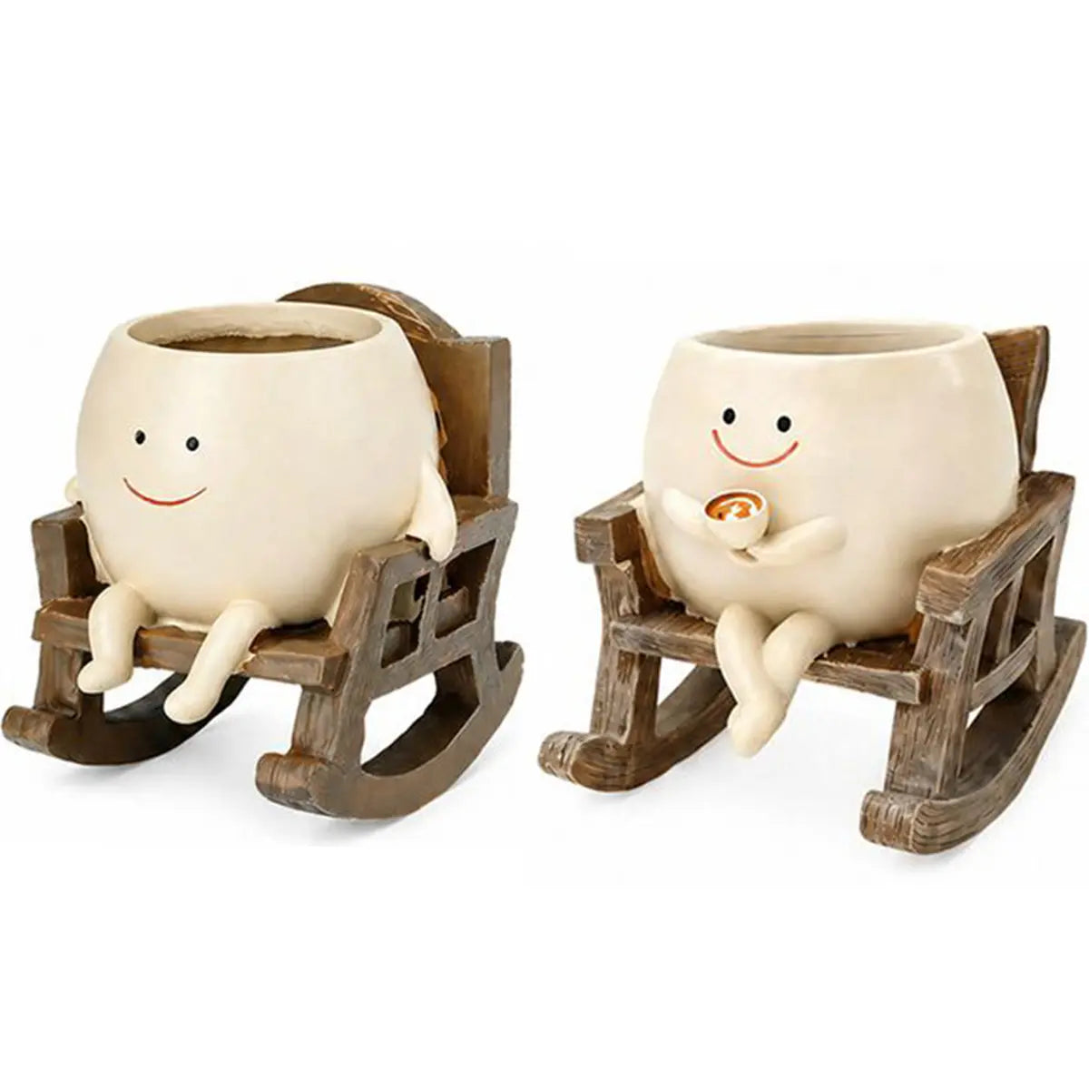 🌼 Cartoon Chair Resin Vase – Adorable Flower Pot & Home Decor