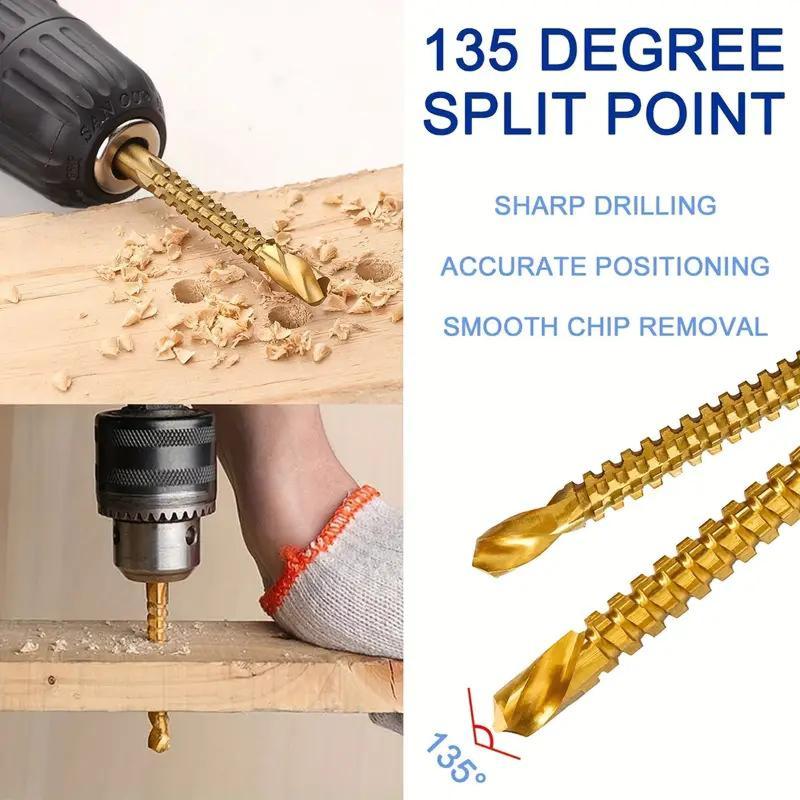 🔥HOT SALE 48% Off✨🛠️ 6-Piece Serrated Side-Cutting Drill Bit Set