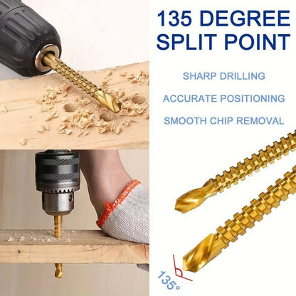 🔥HOT SALE 48% Off✨🛠️ 6-Piece Serrated Side-Cutting Drill Bit Set