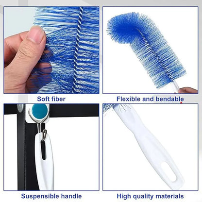 3-Pack Bendable Microfiber Dust Remover Brushes – Reusable Fan Cleaning Duster for Ceiling Fans, Air Vents, Curtains, Cars & Hard-to-Reach Spaces