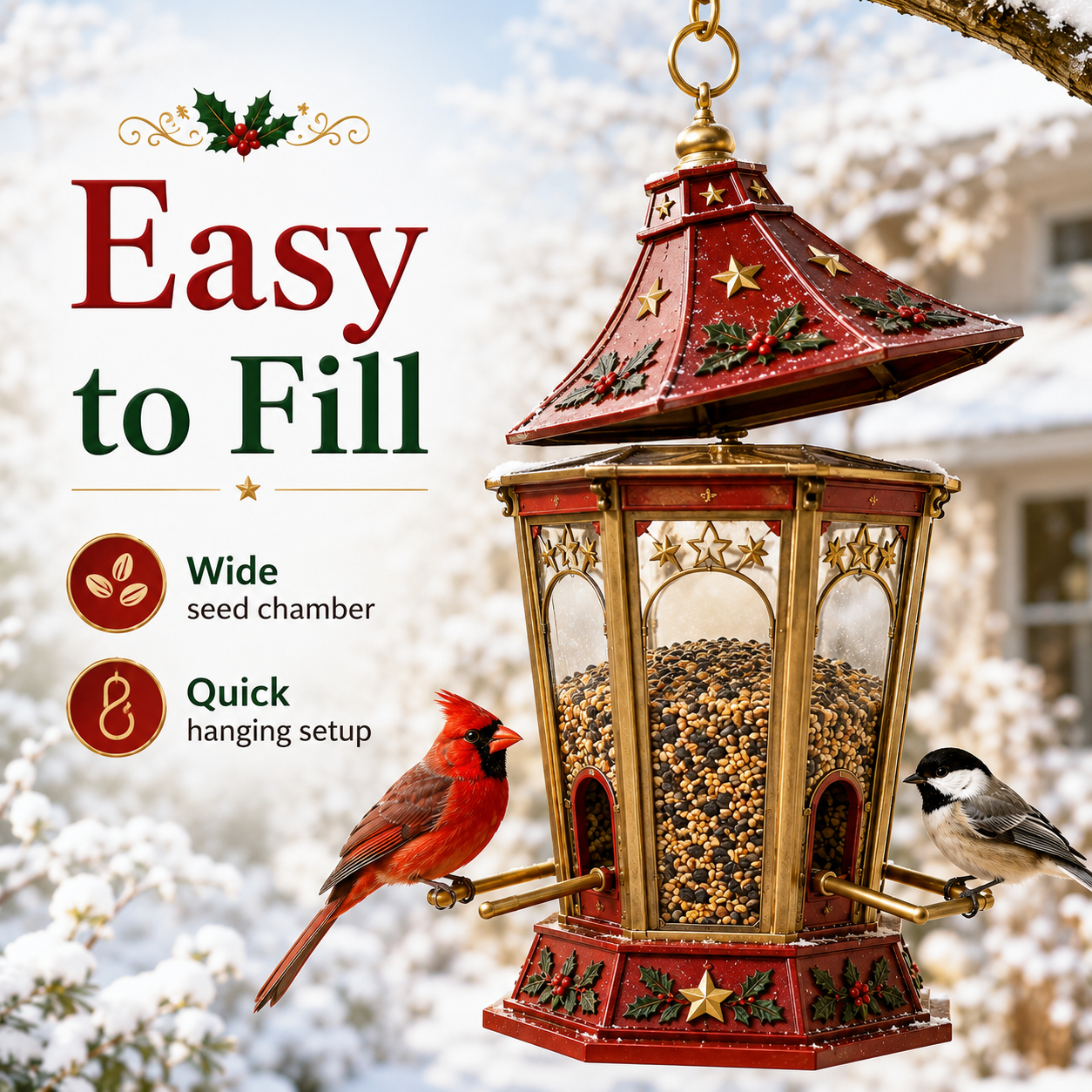 ⛄😍Christmas Bird Feeder Collection – Festive Hanging Garden Feeders for Wild Birds