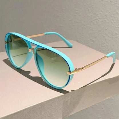 Retro Aviator Sunglasses | 2026 New Fashion Multi-Color Gradient Shades