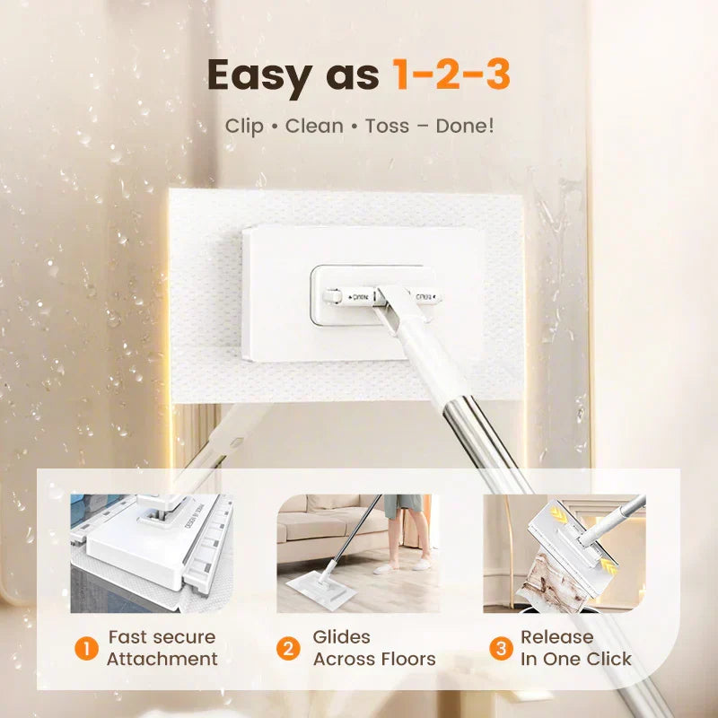 🎉Flash Sale(🚀55%OFF)🧹Disposable Dust Mop with 10 Reusable Cloths